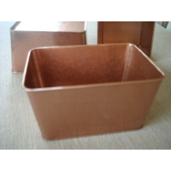 Lot of 3 NEW Copper Metal Pails Art Craft Home Décor Multi-Purpose 5" x 3" x 3" - Picture 6 of 11